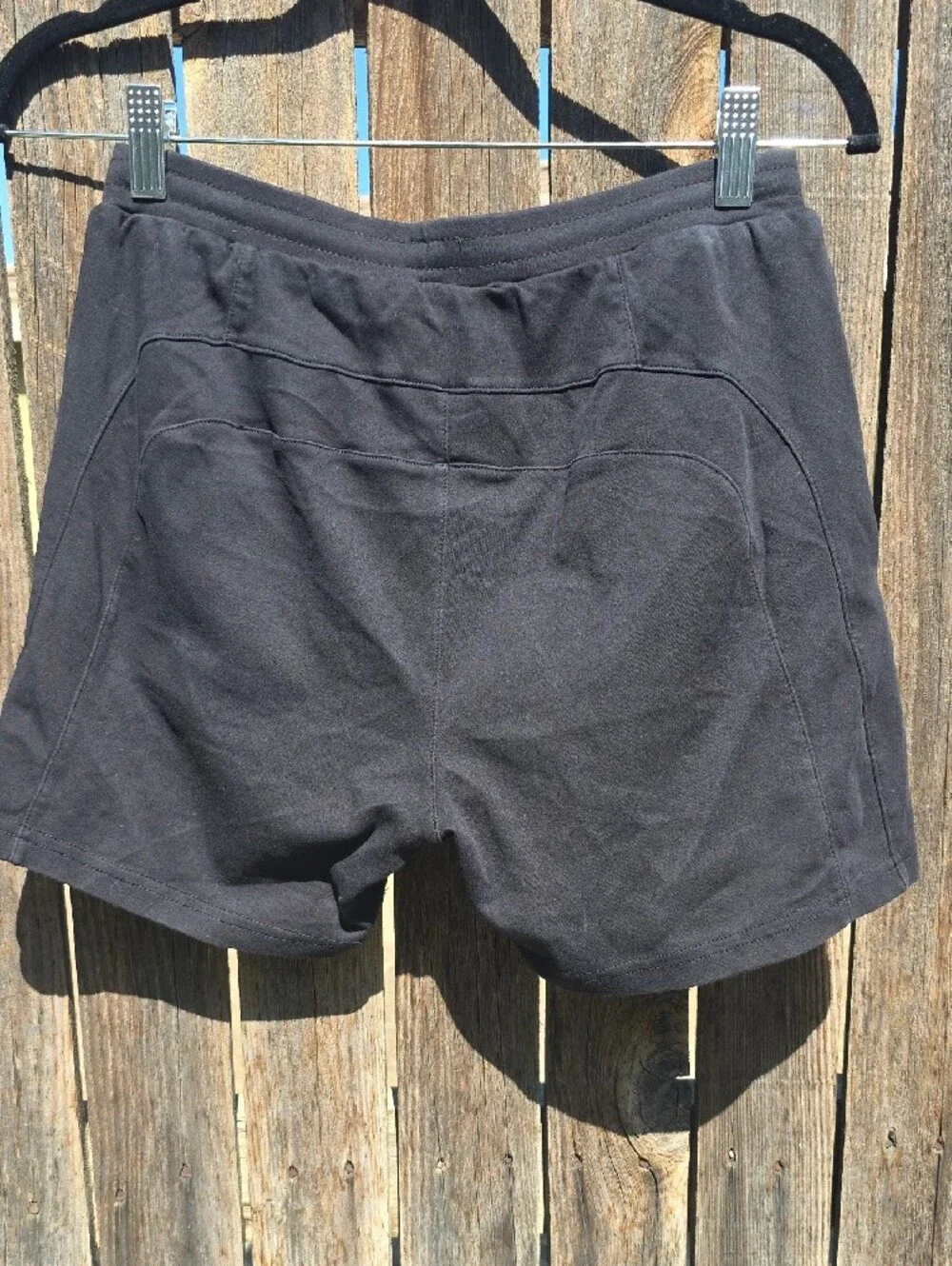 Ryker Black Athletic Shorts 100% Organic Cotton Inner Layer 100% Merino Wool SML